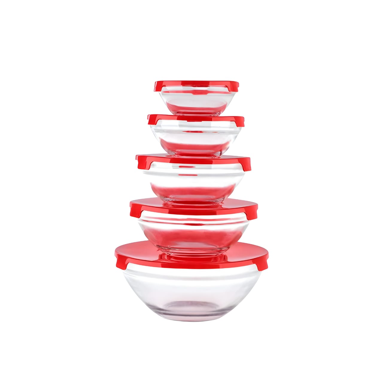  Bowl Set Red Cherry 5 Pieces 808 