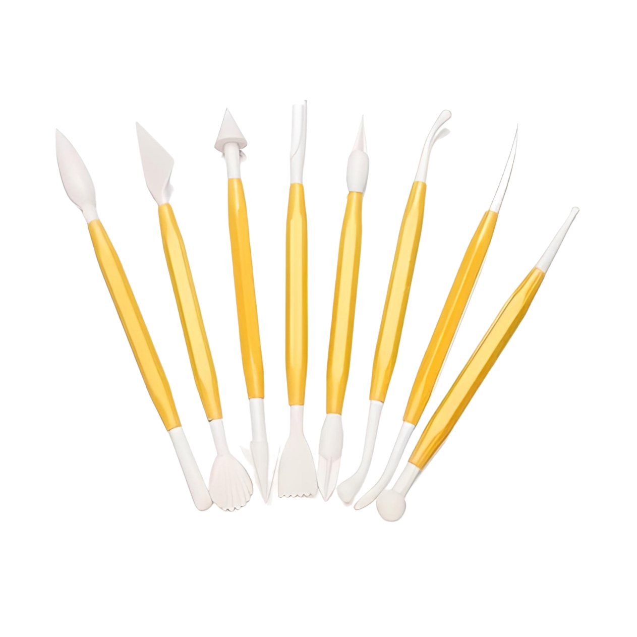 Cake Decorating Sugarcraft Modelling Tools Kit - yellow 8 Pieces 