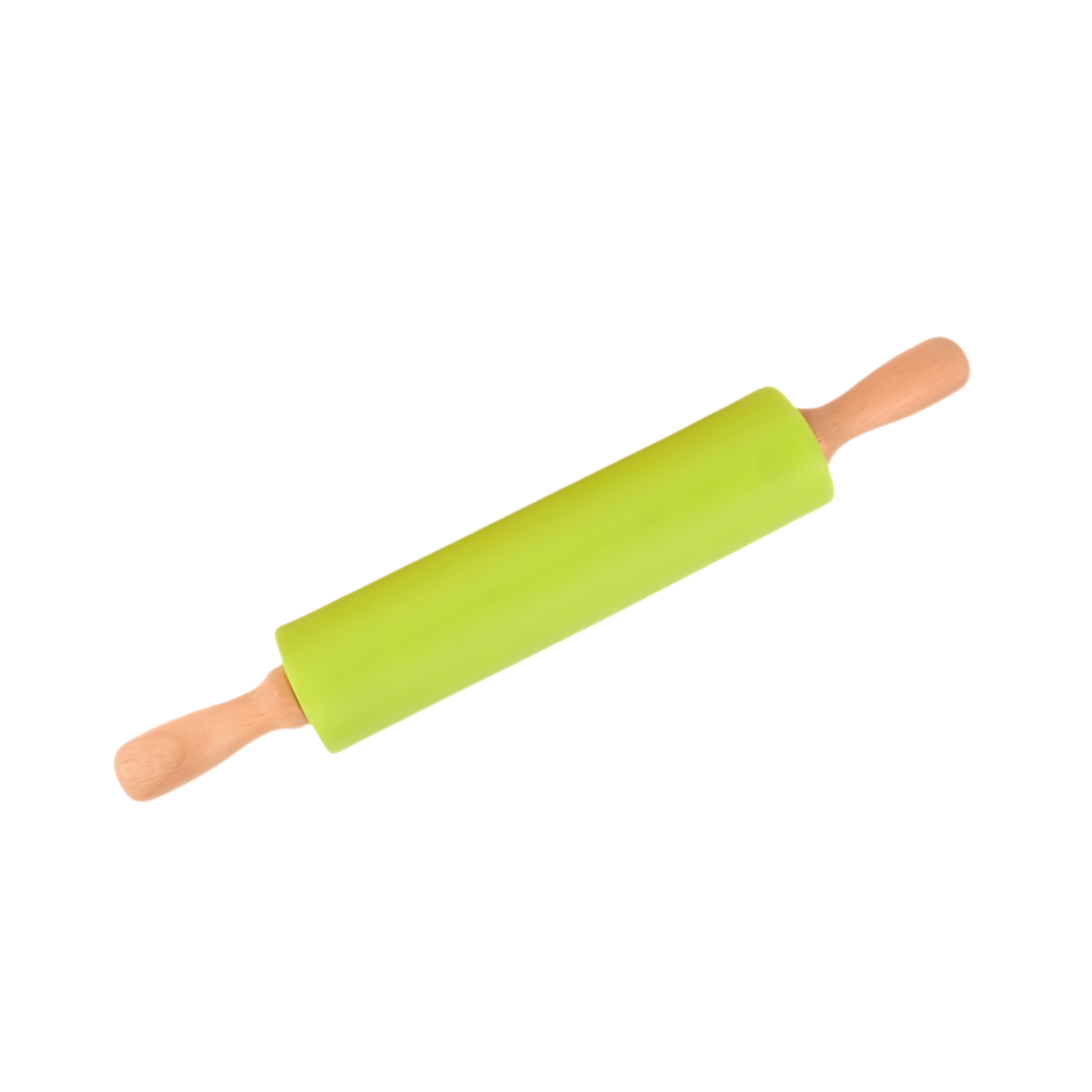 Rolling Pin Silicone Non-Stick Wooden Handle, Flour Roller Tool