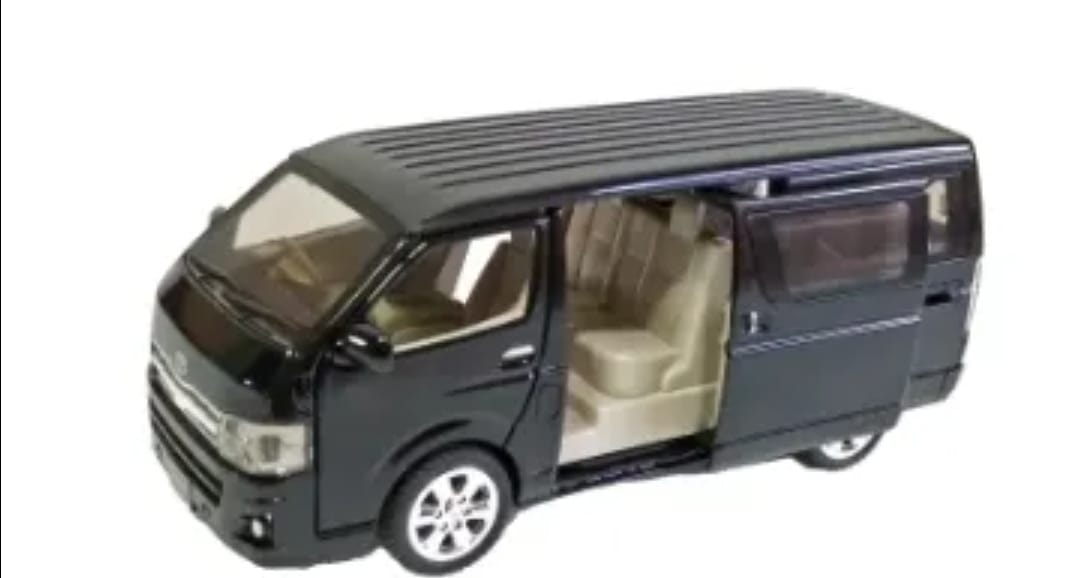 1:32 Die Cast Toyota KDH Hiace Van Model Alloy Diecasts Metal Toy Vehicles Simulation Sound and Ligh