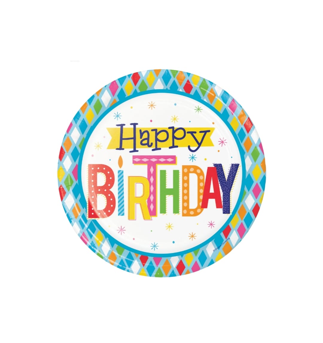 Happy Birthday Party Paper Plates