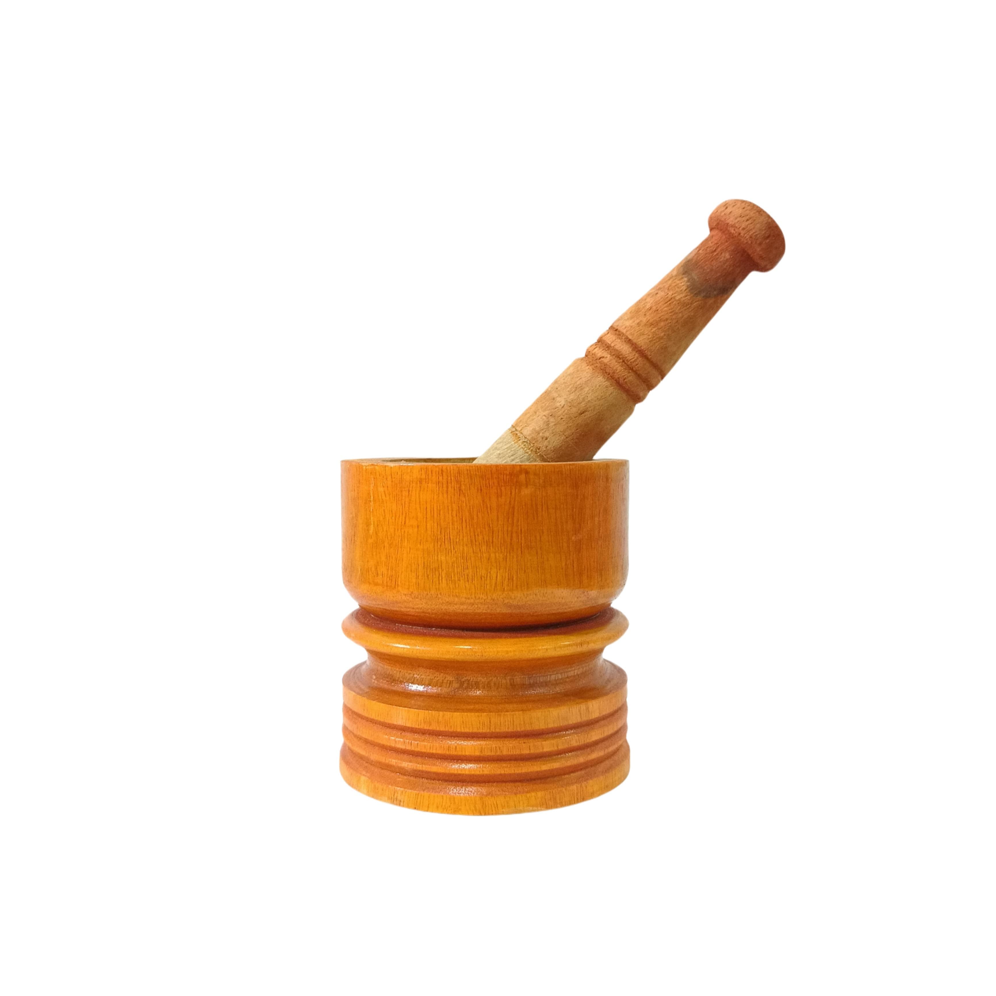 WOODEN MORTAR & PESTLE ( WANGEDI )