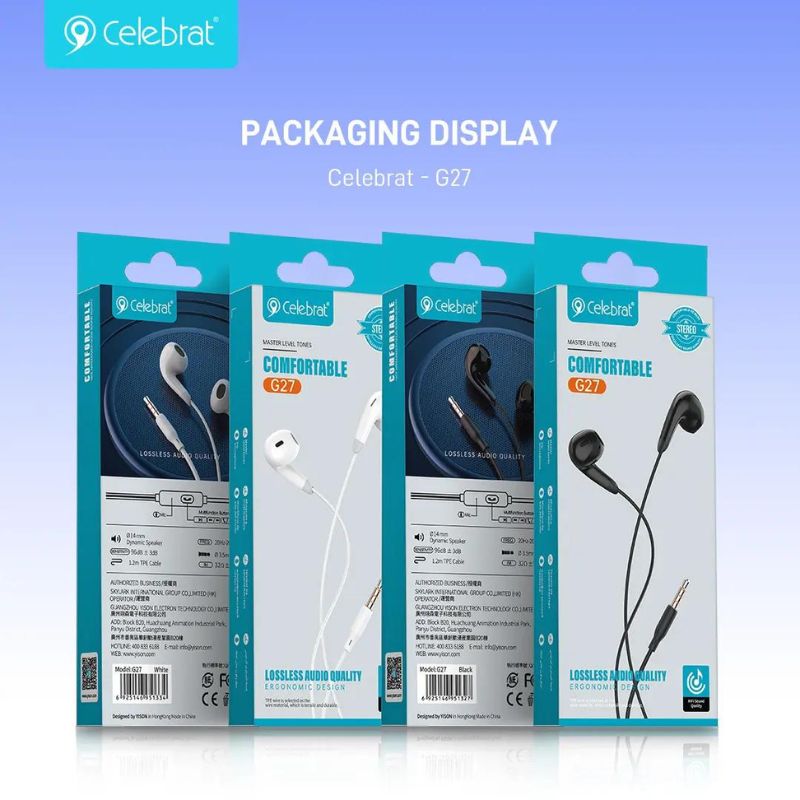 CELEBRAT Comfortable Ear Phone G27