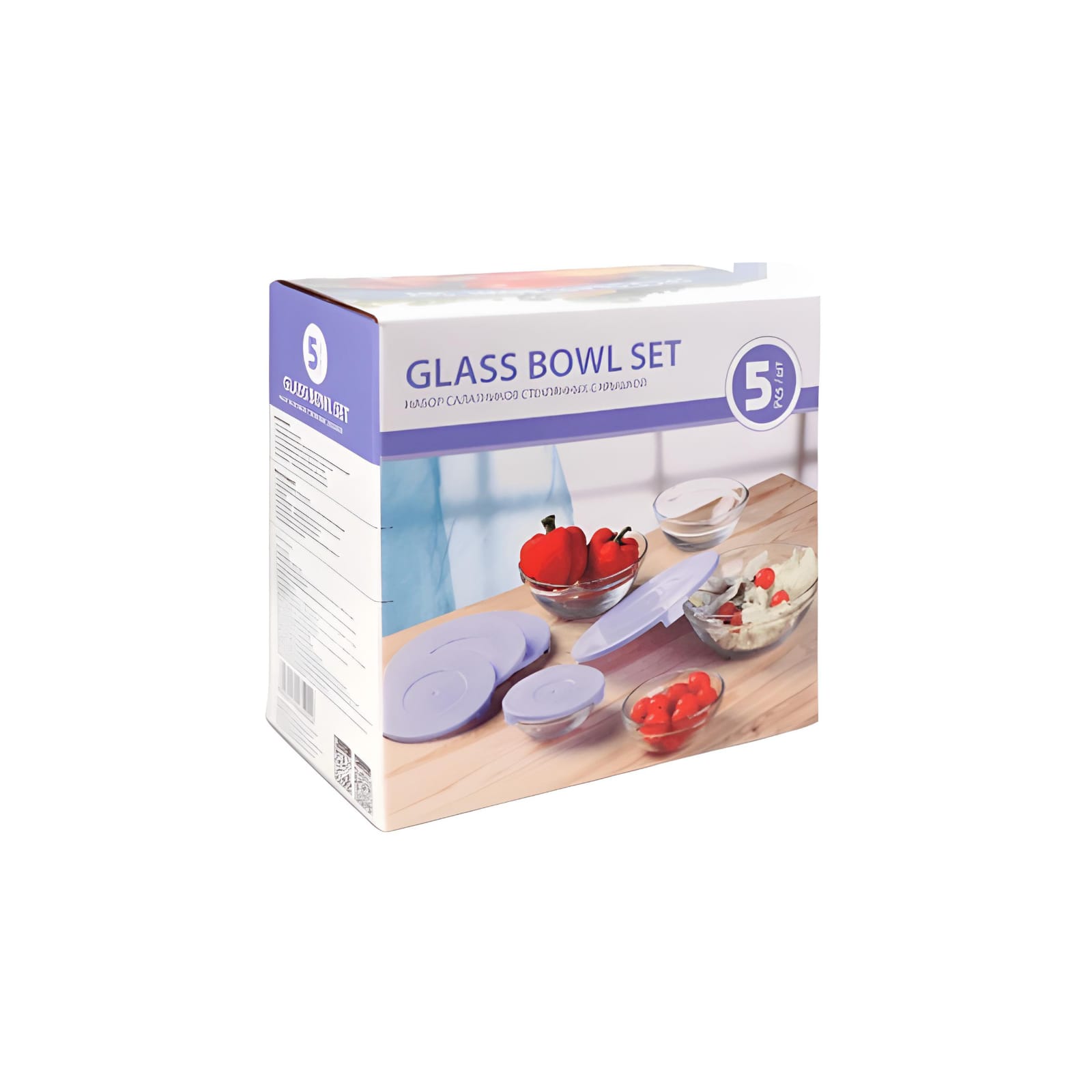 GLASS BOWL SET 5PCS