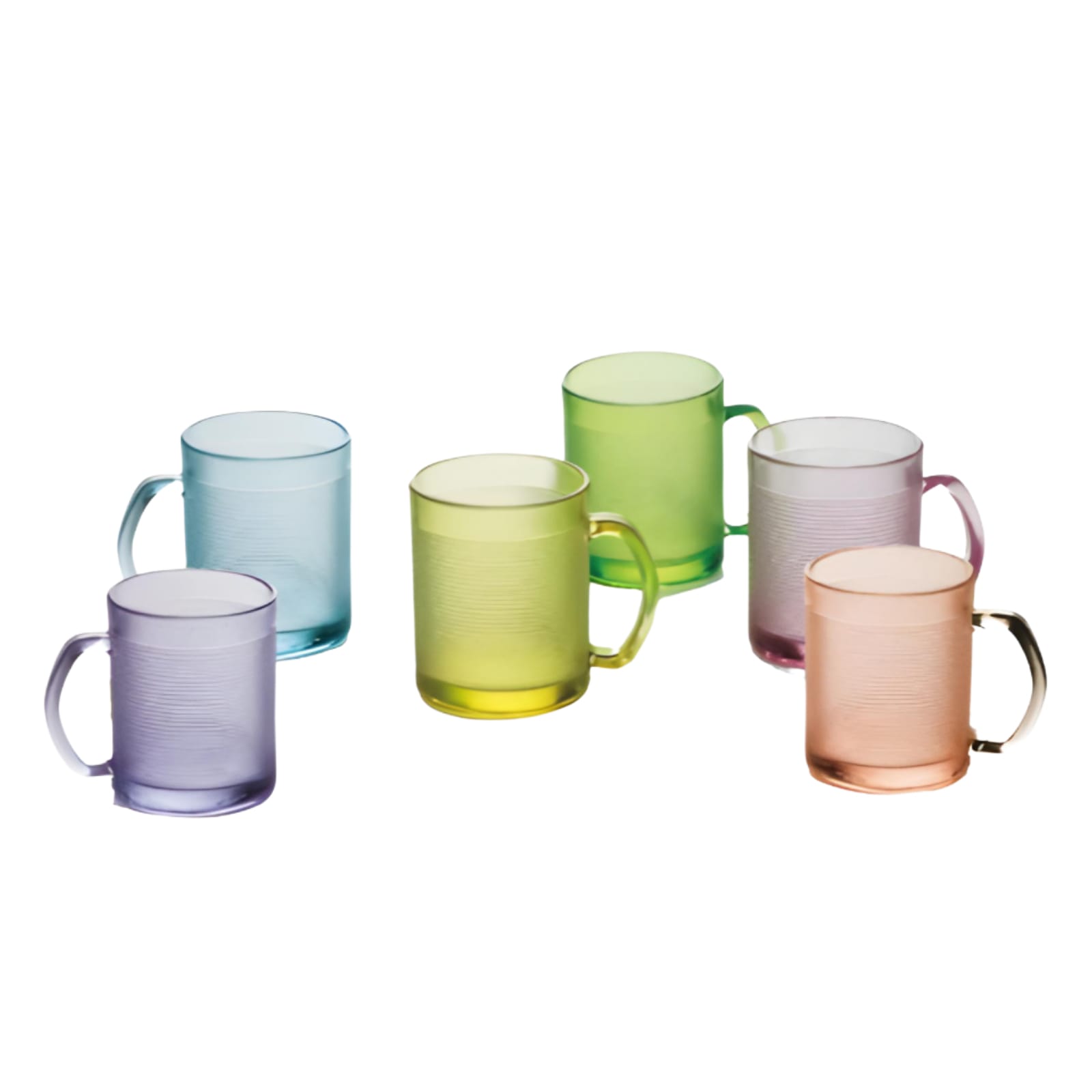 GLASS MUG SET (6 PIECES)