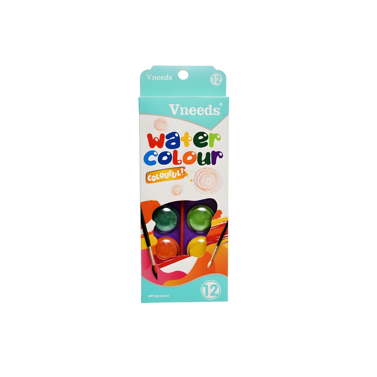 WATER COLOUR PAINTING SET FOR KIDS WITH PAINT BRUSH ( 12 COLOURS )