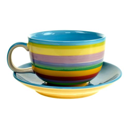 Rainbow Espresso Cup And Saucer 6pcs (MUN-1112915)