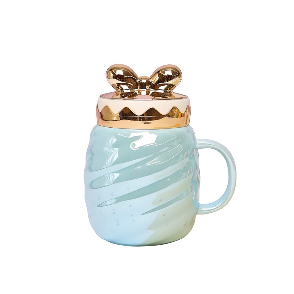 Ceramic Mug with Bow lid(MUG108)