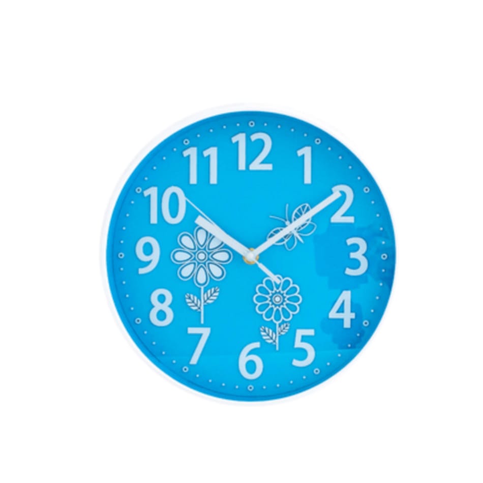 Wall Clock Blue Desinged  (15-3) 