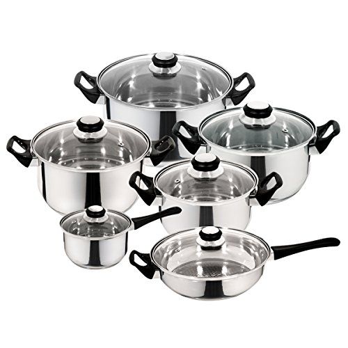 Cookware Set 12 Pcs Stainless Steel (MUN-1123482)