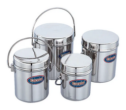 Stainless Steel Bucket / Thooku Vaali / 4 Pcs Set Multipurpose Container (MUN-1112545)