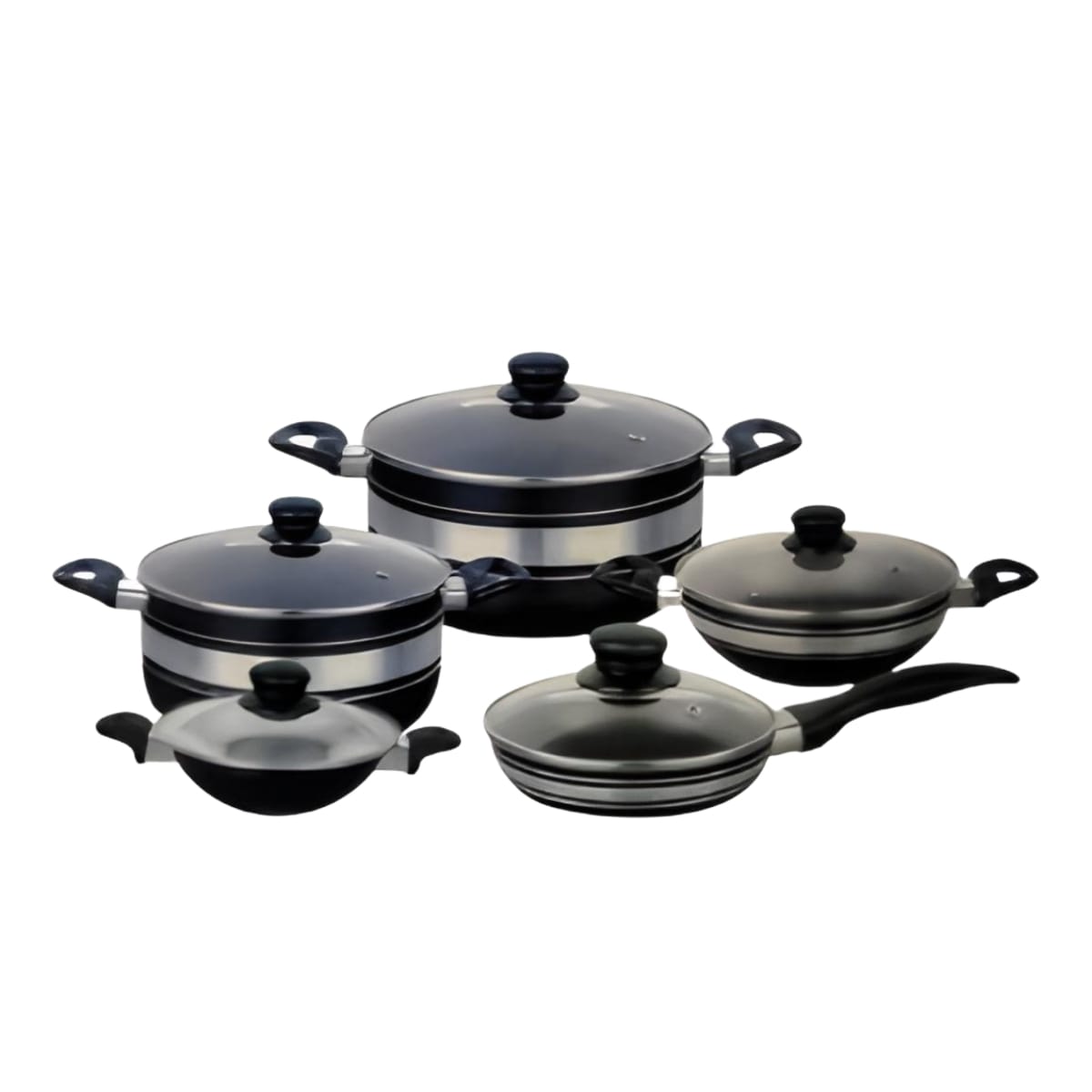 Non Stick Cookware Full Set, Induction Bottom Healthy Cooking Taiko 10pcs (MUN-1111616)