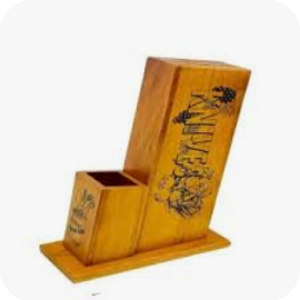 Bamboo Knife Block Stand, Knife Storage Box (MUN-1112582)