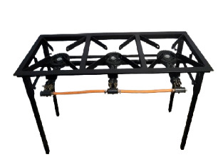 Three Plate Gas Stand, Alone Outdoor Industrial Cooker  - ( MUN1116188 ) 