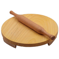 Wooden Chapati Board – Chakla + Wooden Rolling Pin(MUN-1111689)