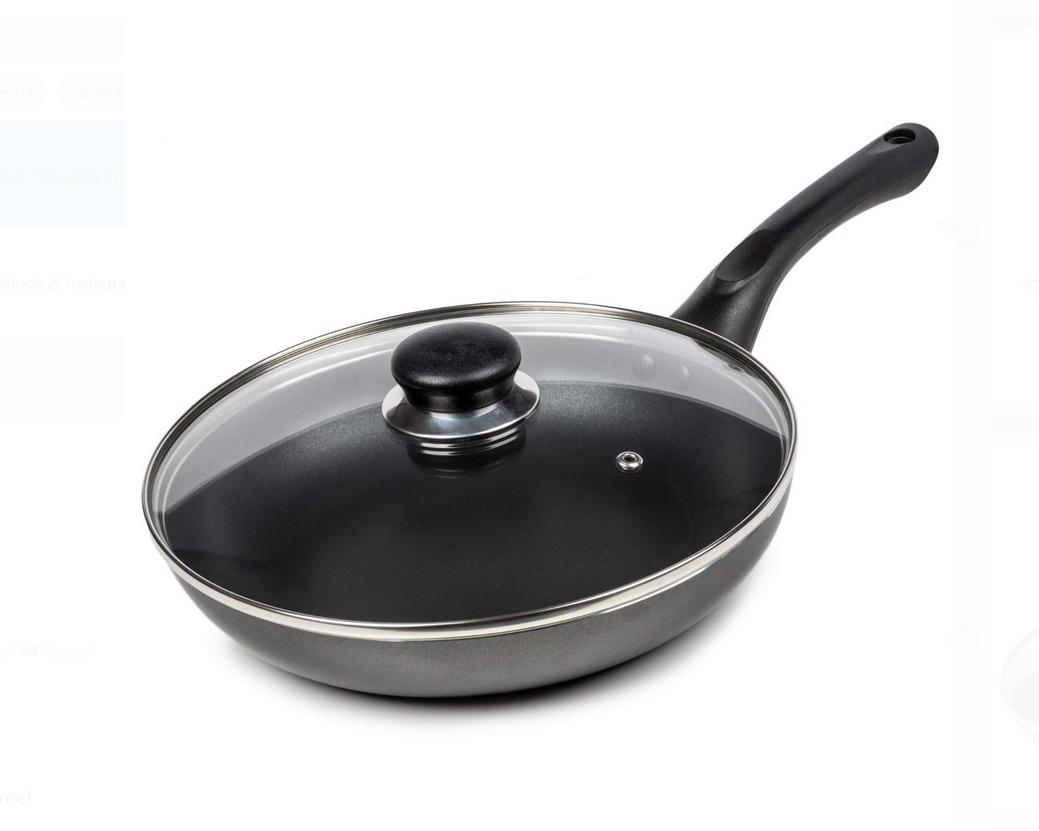 Non-Stick Classic  Pan With Glass Lid - Black (MUN-1124096)