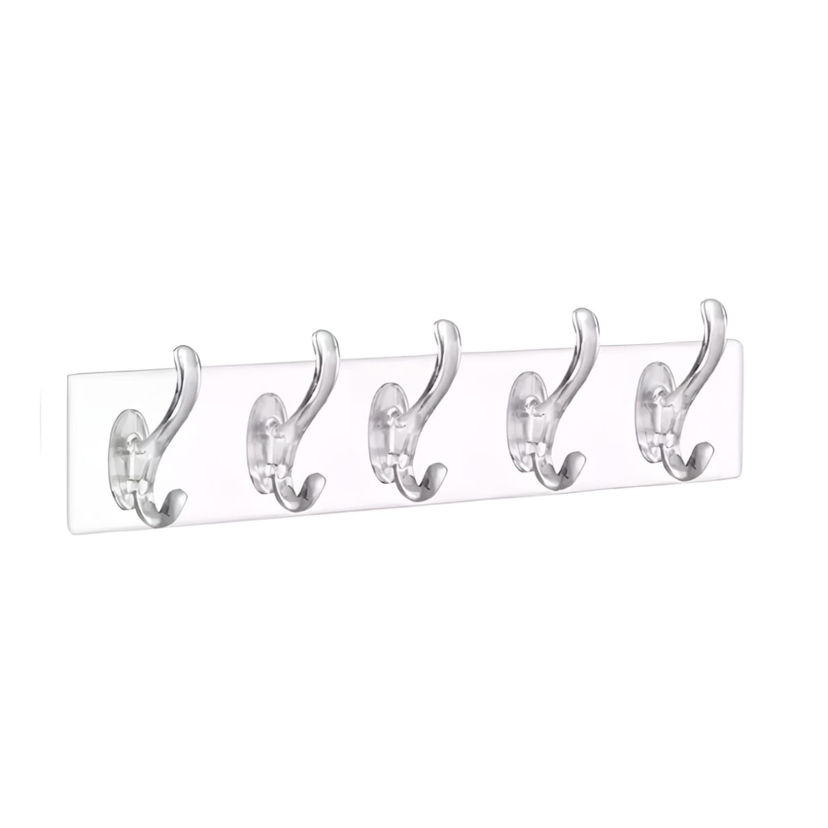 Transparent  Bathroom Towel Hanger 5 Hooks (MUN-1147489)