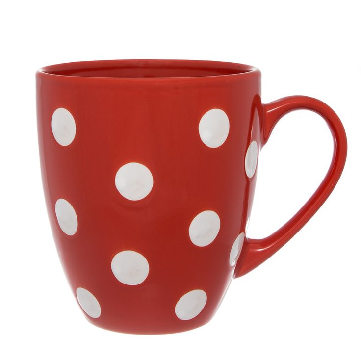  Ceramic Coffee Mug With Hand Painted Red Spot (MUN-1120367)