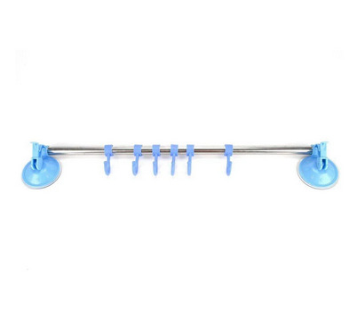 Strong Wall Attachable 6 Hooks Multifunction Hanger with Suction Cup (MUN-1124283)