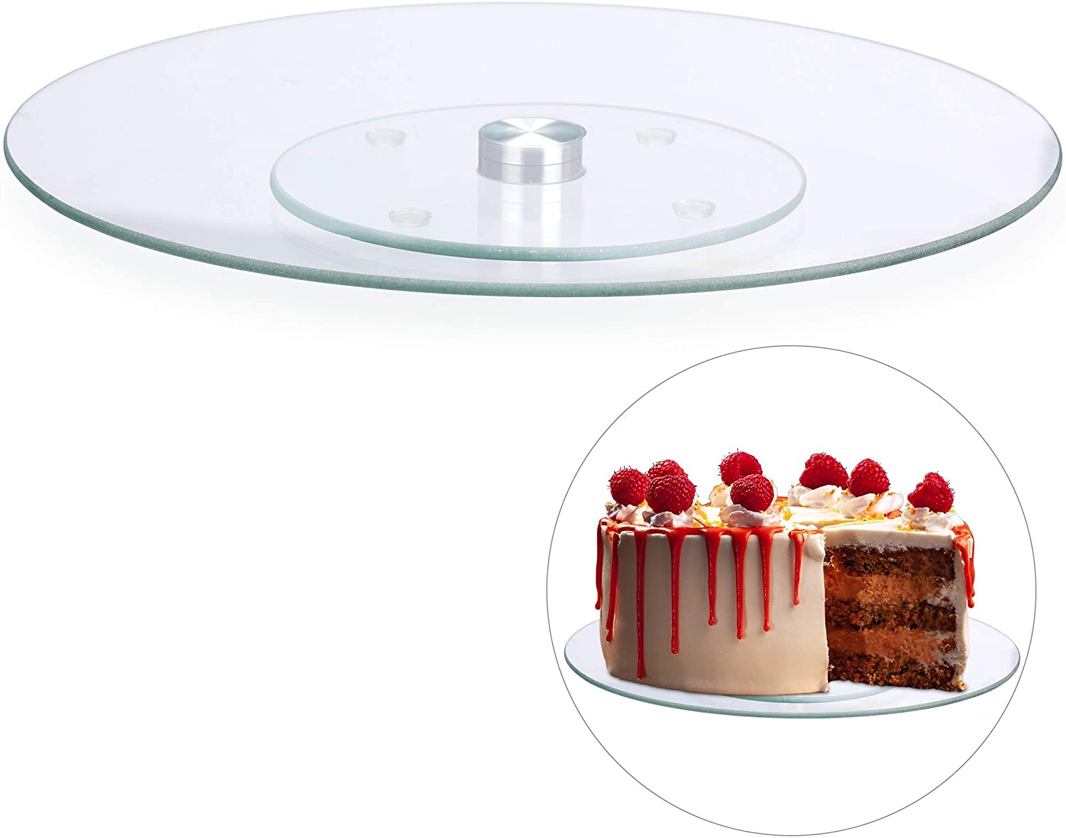 Swivel Glass Cake Stand