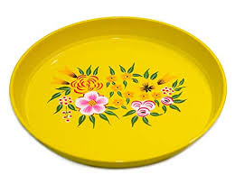 Plate Hand Painted Stainless Steel  (MUN-1119745)