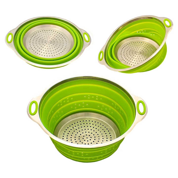 Pasta Colander Stainless Steel & Silicone (MUN-1132479)