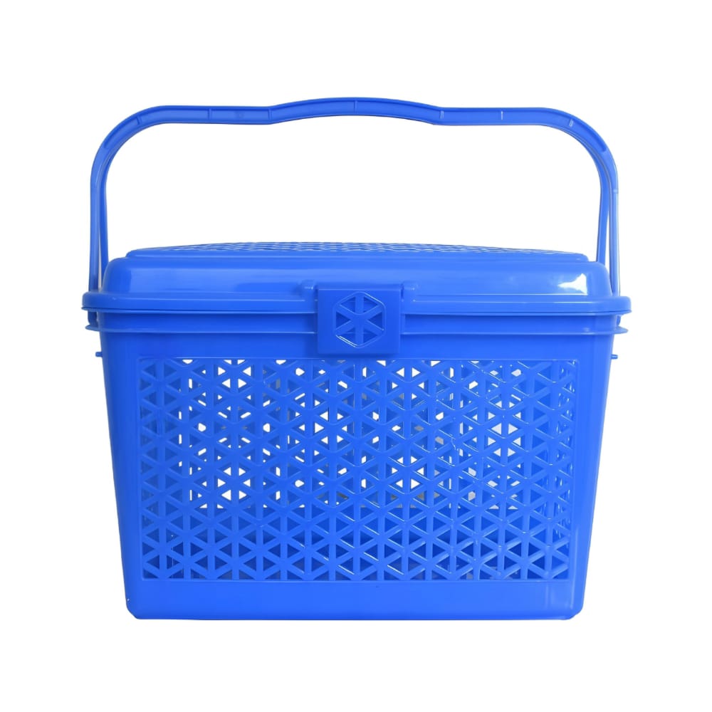 Plastic Multipurpose Trendy Shopping Big Basket with Lid ( MUN - 1123425 ) 