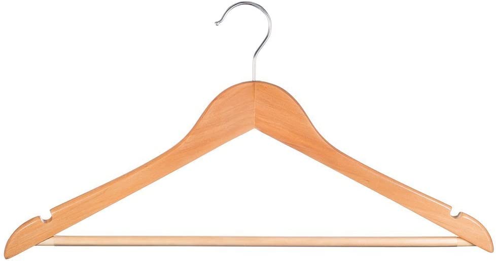 Hangers Wood Hangers Non Slip Clothes Hangers Space Saving Clothes Hangers,Strong Carrying Capacity,