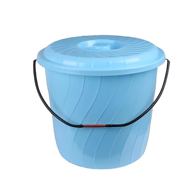 Sky Blue Plain Plastic Bucket (MUN 1116361)