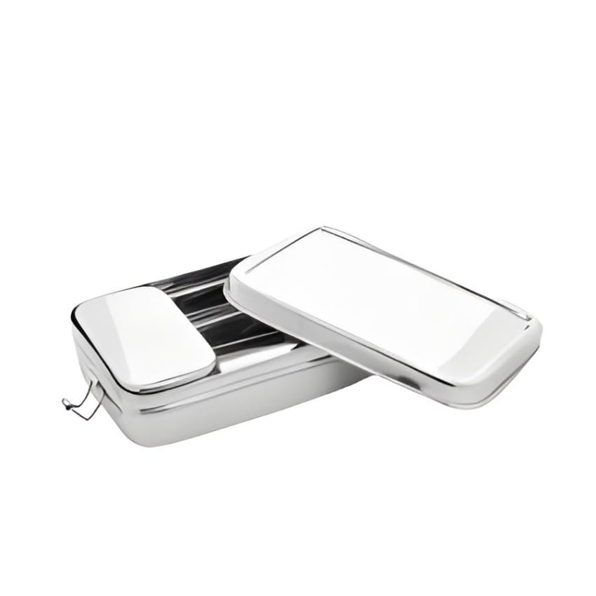 Stainless Steel Rectangle Shape Medium Size Lunch Box/School Lunch Box for Kids(MUN-1117695)