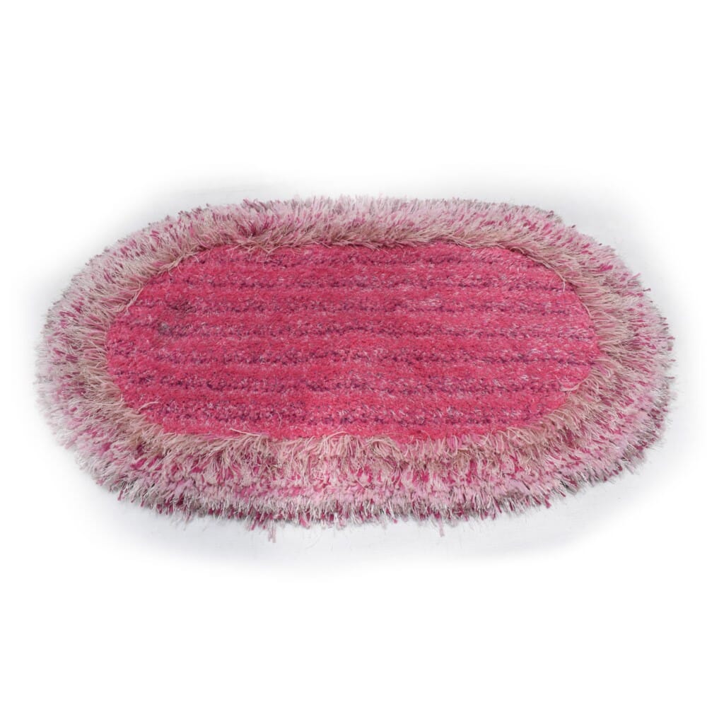 RMHandloom Polyester Modern Oval Shaped Carpet(MUN-1121413)