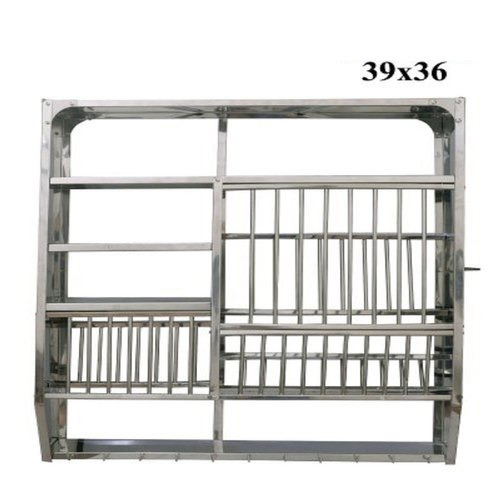 Stainless Steel Kitchen Plate Rack, For Home, Size 39×36 (MUN 1121504)