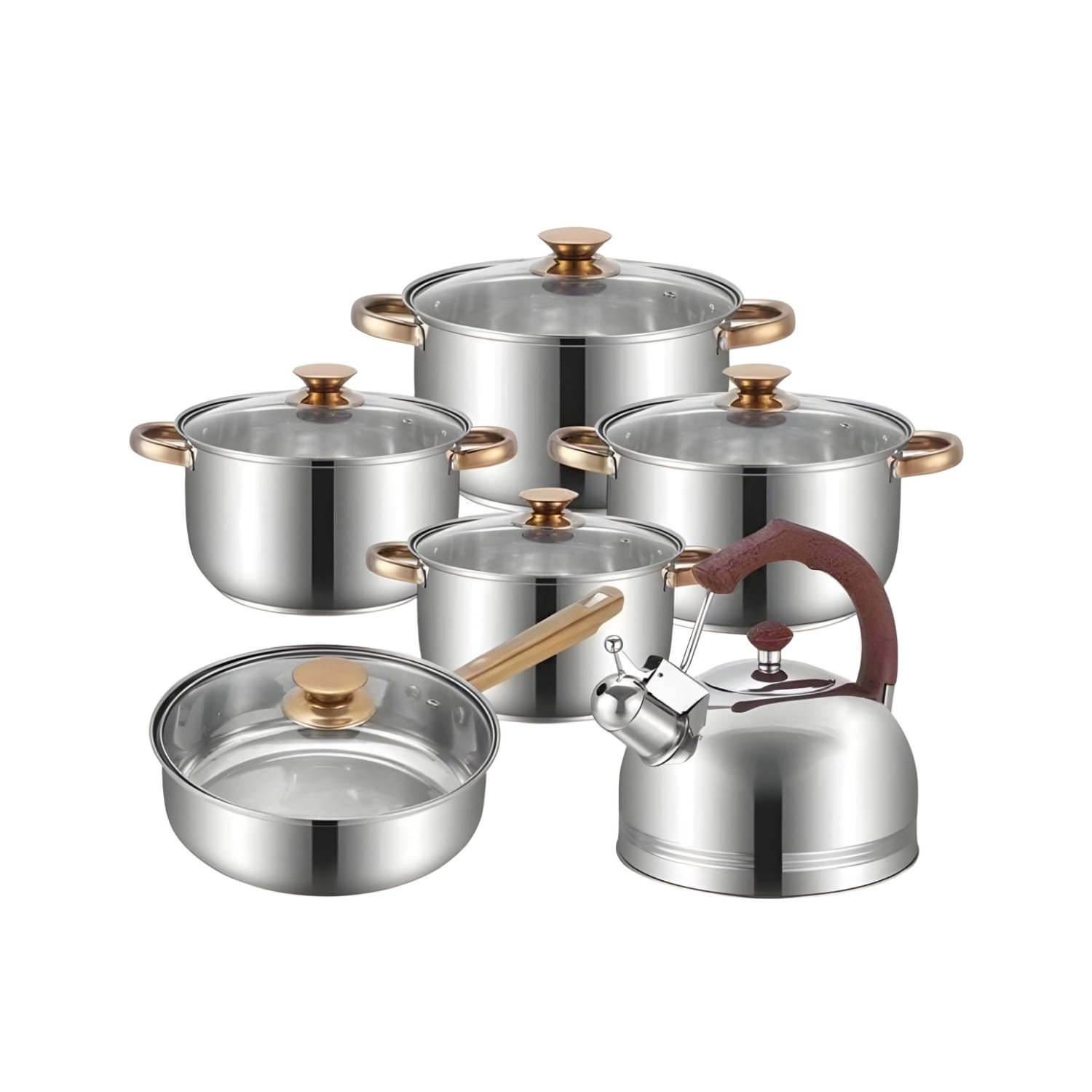 Cookware Sets 12Pcs Stainless Steel (MUN-1123497)