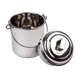 Stainless Steel Food-Grade Kitchen Bucket with Lid and Handle(MUN-1112720)