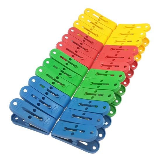 24pcs Cloth Clips Cloth Hanging Clip Plastic.