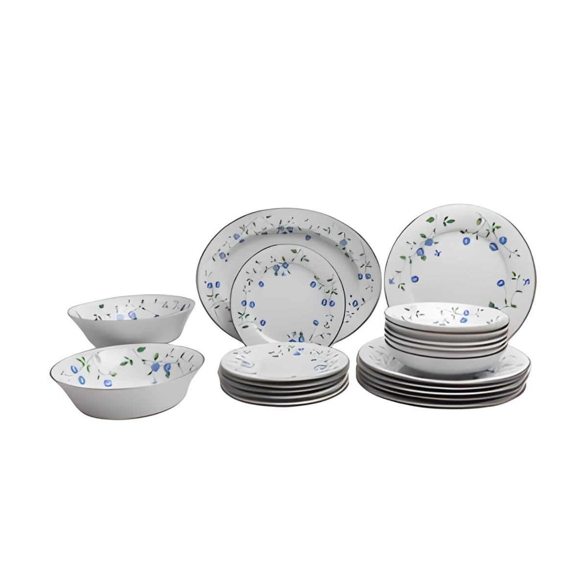 BLUE ROSE 21 PCS DINNER SET(MUN-1114162)