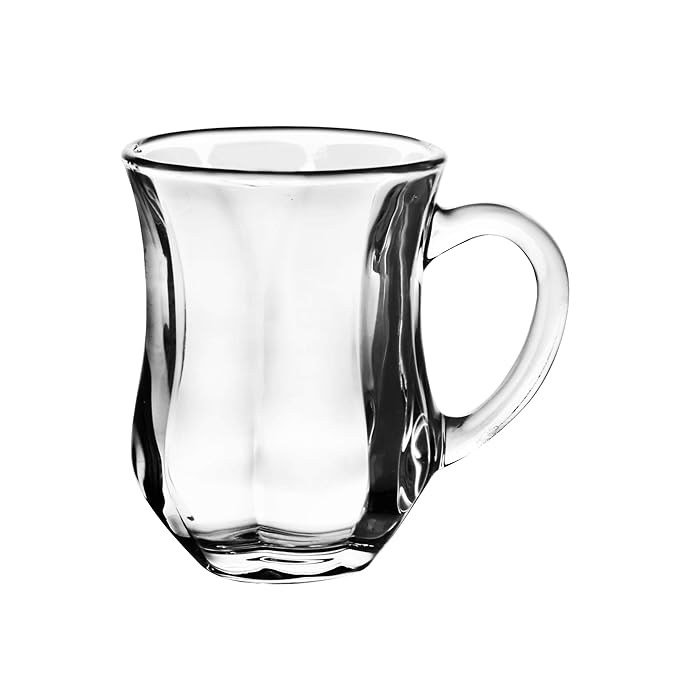 Glass Tea Cup Curved Design 1 Piece (MUN-1123548)