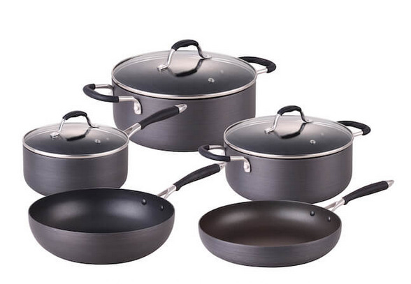 Non-Stick Cookware Set Aluminum Hard Anodized 8pcs (MUN-1123794)