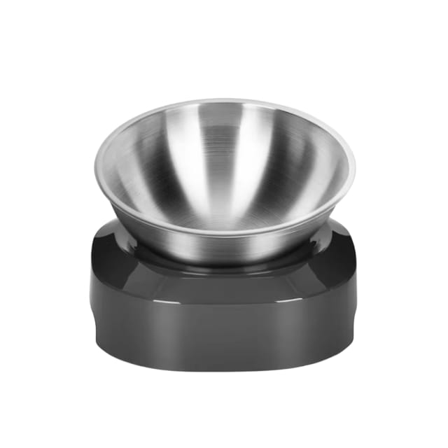 Dog Cat Bowls:Raised Tilted Cat Food Bowl,Stainless Steel Cat Dish(MUN-1113267)