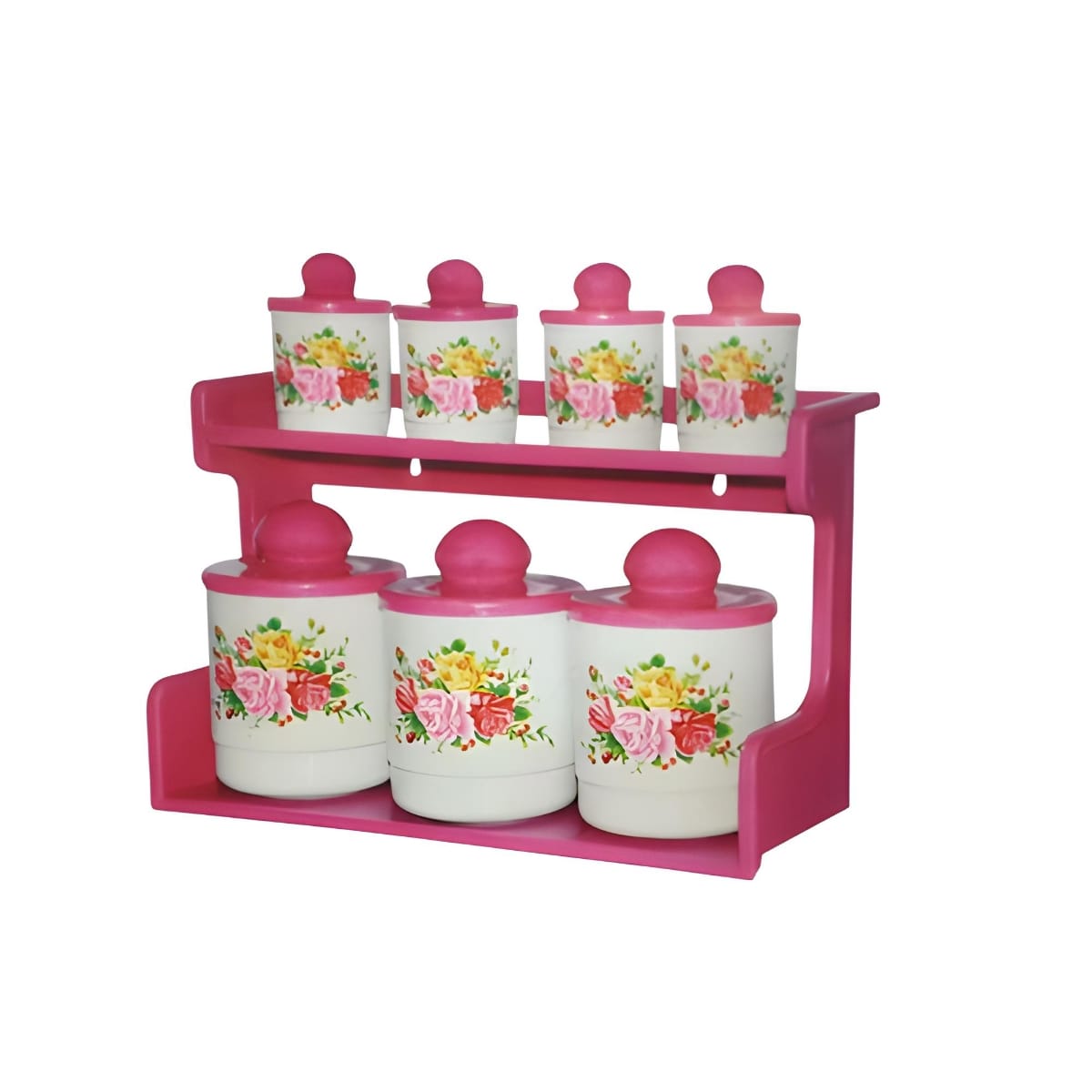 Plastic Spice Containers With Rack  (MUN-QKMV4996)