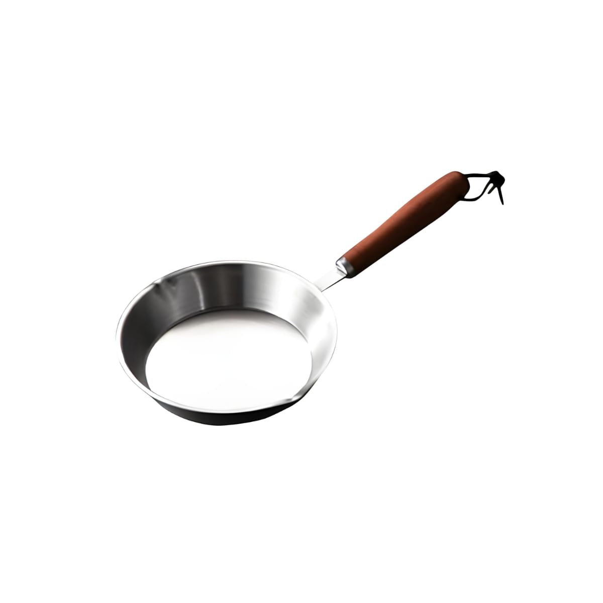 Flat Iron Frying Pan with Wooden Handle(MUN-1121434)