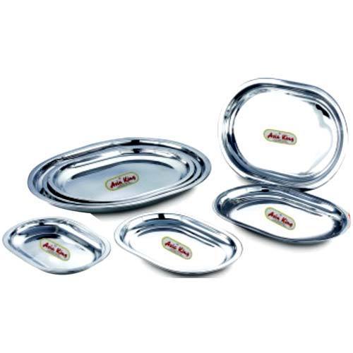 Stainless Steel Oval Plate Set(MUN-1111693)