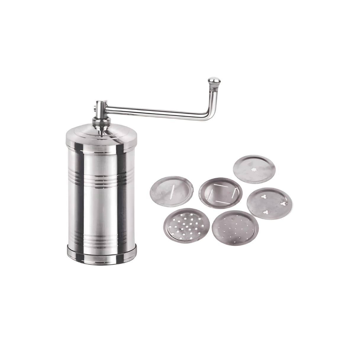 Stainless Steel Sev Sancha Maker with 6 Disc Templates Size 9 (MUN-1116751)