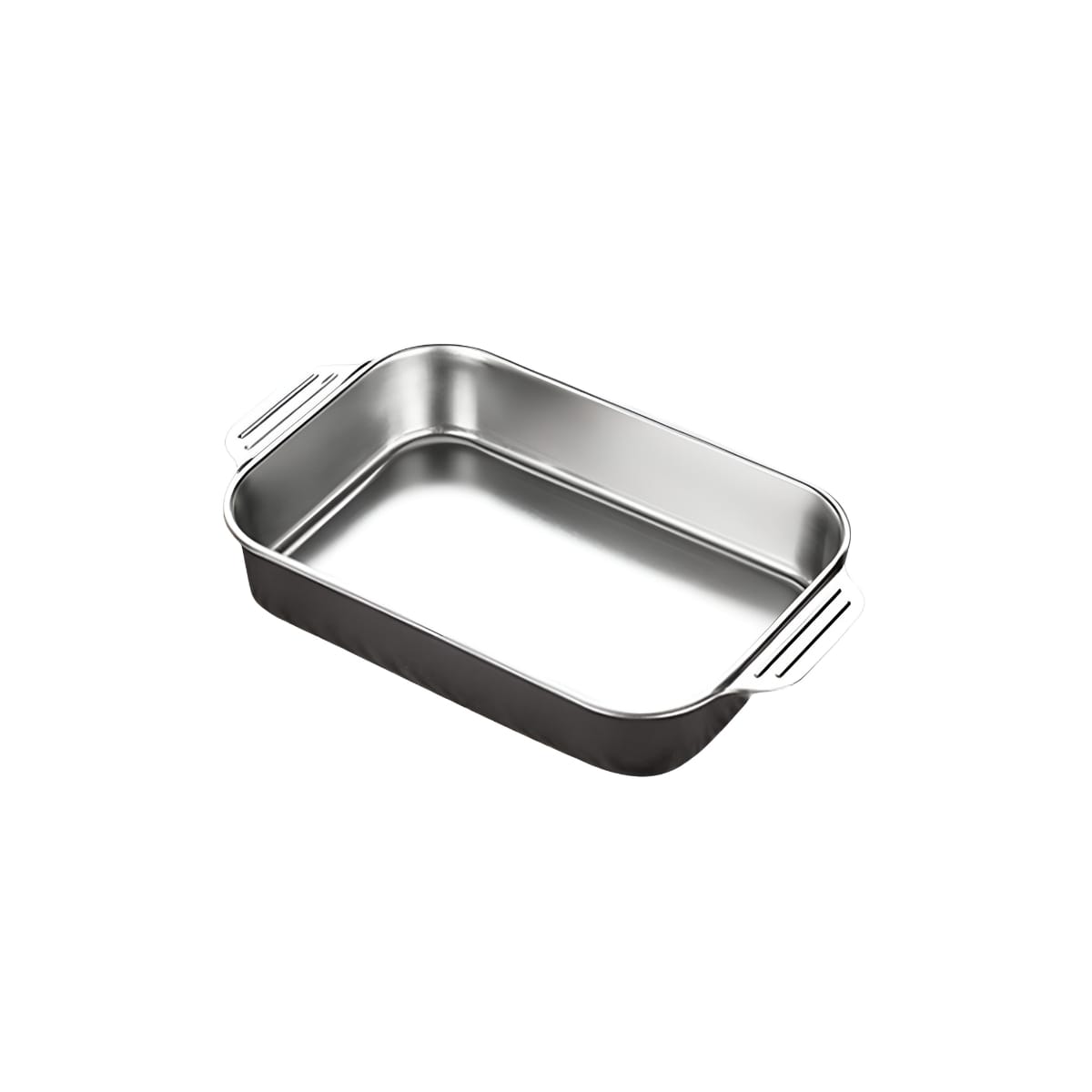 Deep Stainless Steel Serving Tray with Handle (MUN-1116563)