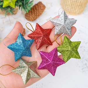 Set of 6 Stars Christmas decoration - Multi color (XMS 006)