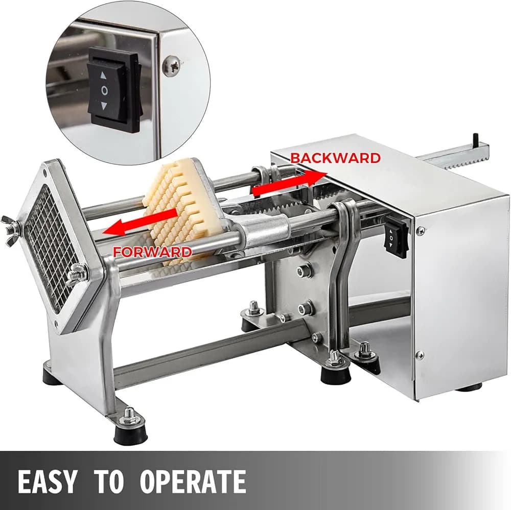 Vegetable Cutter, Fry Cutter, Potato Chipper Vegetable Slicer with 6mm 9mm 13mm Blade .