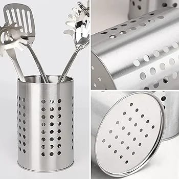 Stainless Steel Kitchen Utensil Holder / Spoon Holder / Cutlery Stand (MUN-1111144)