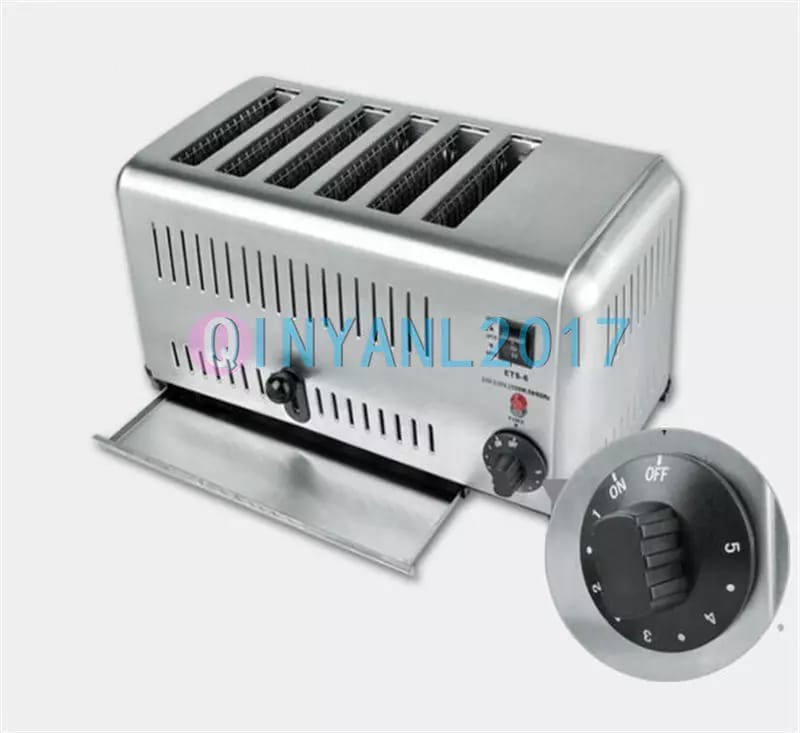 BREAD TOASTER MACHINE, COMMERCIAL 6 SLICE POP-UP TOASTER (MUN-1111377)