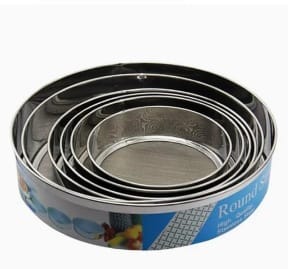 Strainer Round Stainless Steel 6Pcs