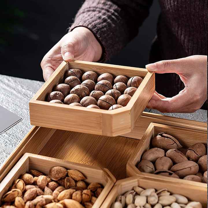 Snack Dry Fruit Box Wood Storage Container(MUN-1112264)